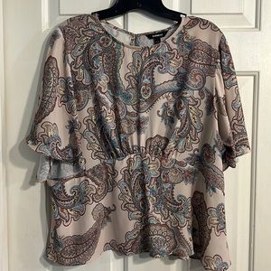 Express paisley peplum blouse